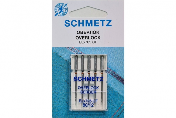 Иглы Schmetz для оверлока ELx705 CF №80, 5 шт в Жирновске